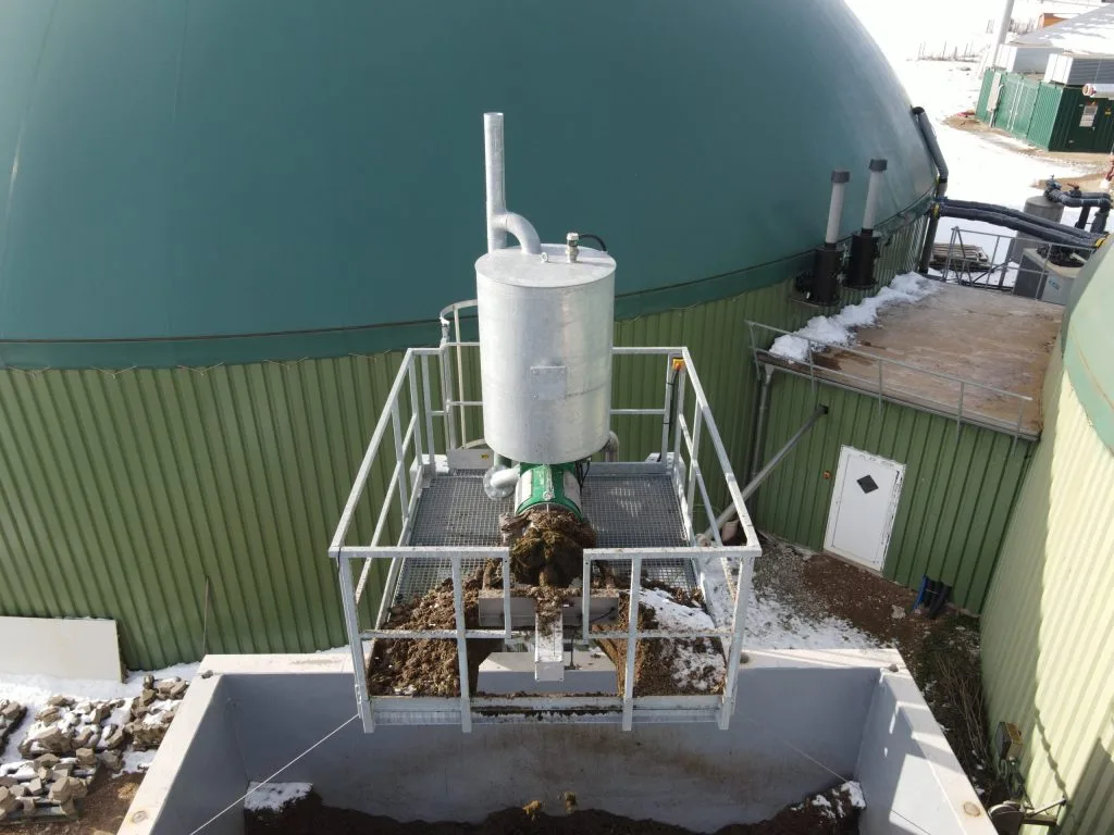 Luftaufnahme einer Biogasanlage
