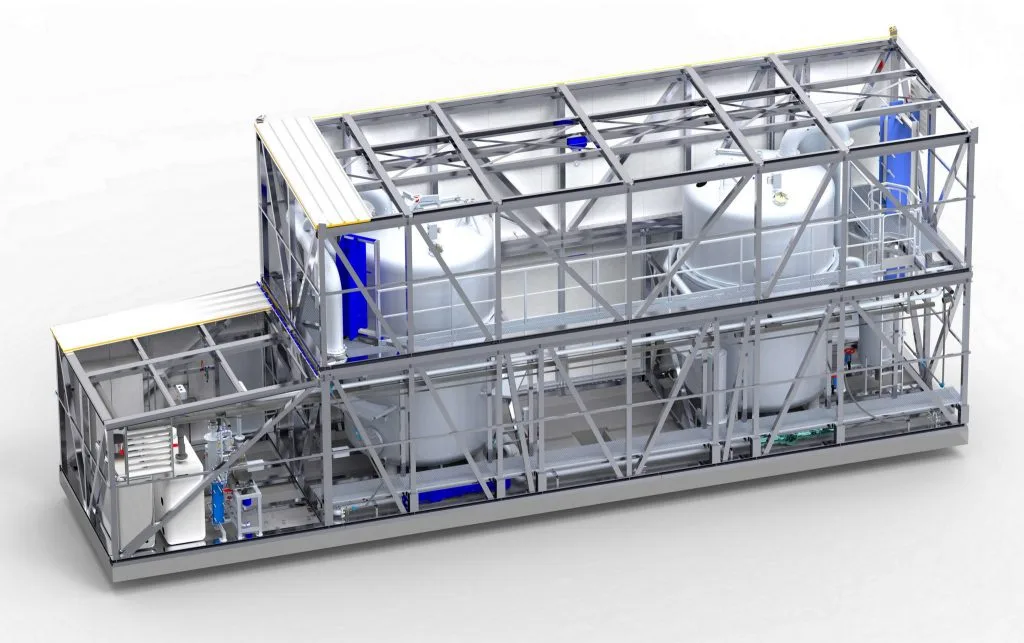 3D-Darstellung der Vapogant GÃ¤rrestverdampfungsanlage