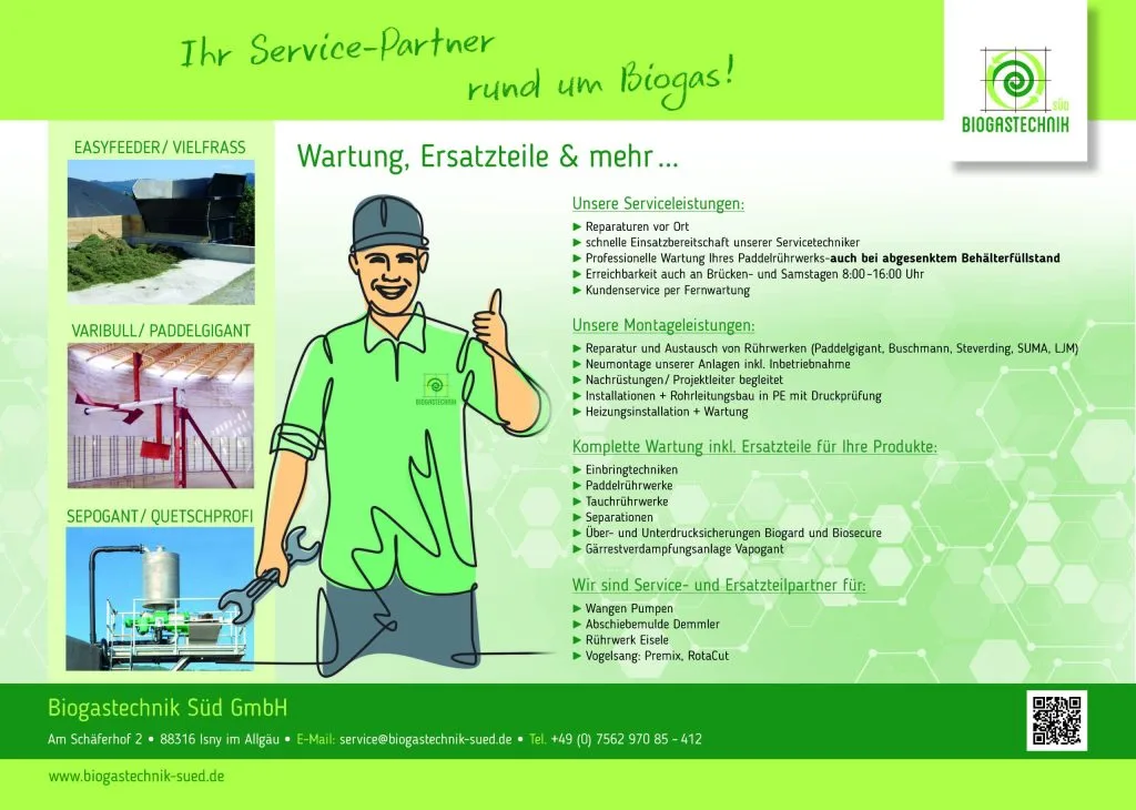Servicetechniker von Biogastechnik Süd